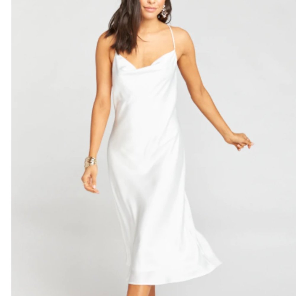 Show Me Your Mumu Verona Cowl Dress White